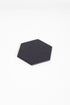 Leather Hexagonal Coaster Black 1 Piece